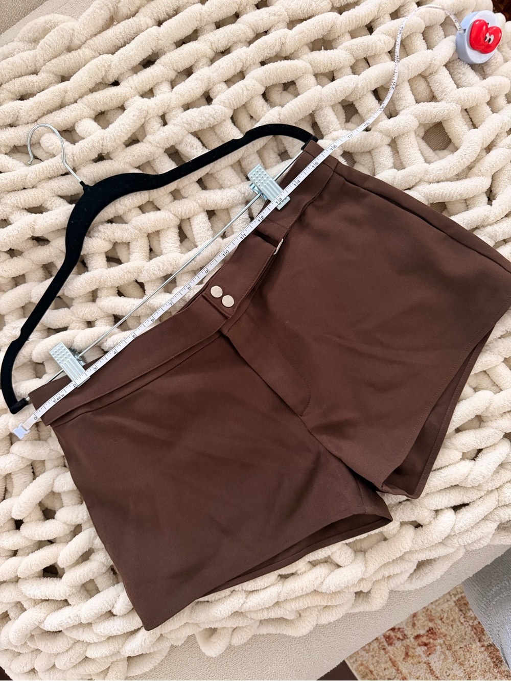 Brown Women's Belted Micro Shorts NWT